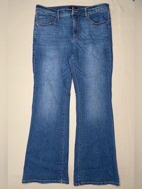 Ann Taylor Women’s The Boot Mid Rise Jeans - Bright Indigo Mid Wash